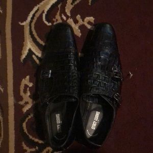 Memory foam black cat dress shoes